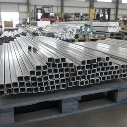 Алюминевая радиусная труба на складе